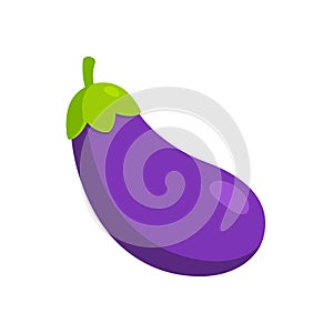 Cartoon eggplant emoji icon photo