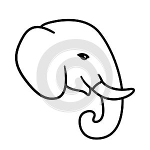 Cartoon elephant head