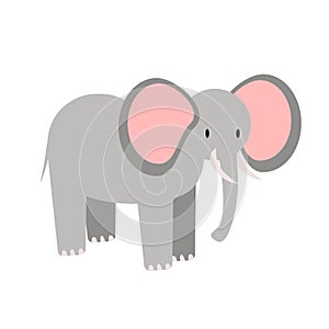 Cartoon elephant isolated on white background EPS