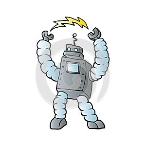 Cartoon eletric robot