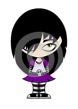 Cartoon emo girl photo