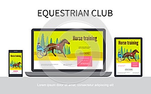 Cartoon Equestrian Sport Adaptive Design Concept