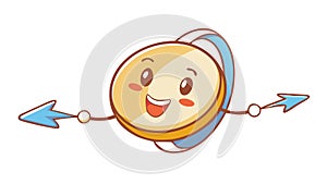 Cartoon Exchange Icon with Circular Flow Elements, vector design Generative AI