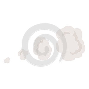 Cartoon explosion, steam clouds, puff, mist, fog, watery vapour. Special effect.