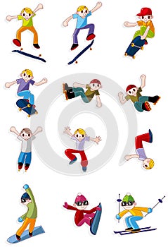 Cartoon Extreme sport icon