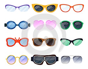 Cartoon eyeglasses, spectacles eyewear device and accessory set