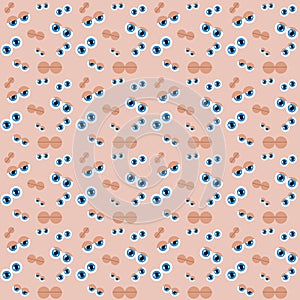 Cartoon eyes pattern