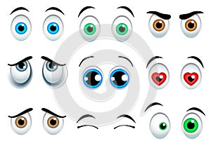 Cartoon eyes set