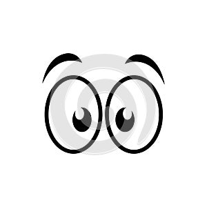 Cartoon eyes vector symbol icon design. Beautiful illustration isolated on white background
