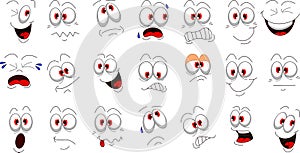 Cartoon face emotions set for you design