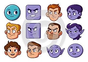 Cartoon Face Shape Variations