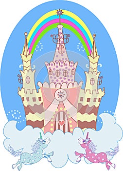 Cartoon fairy castle set