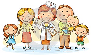 Cartoon Family doctor