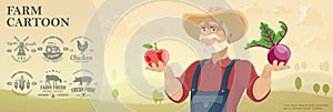 Cartoon Farm And Agriculture Background