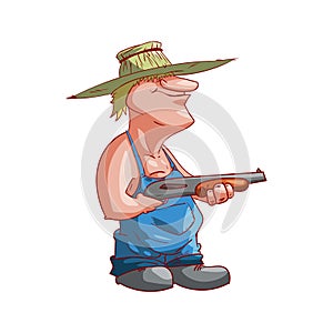 Cartoon farmer or redneck photo