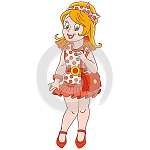 Cartoon fashion model girl