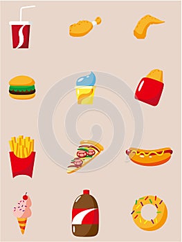 Cartoon fast food icon