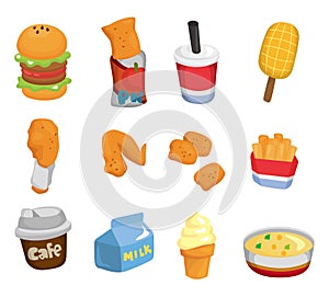 Cartoon fast food icon