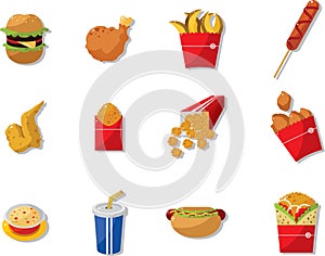 Cartoon fast food icon