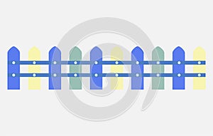 Cartoon Fence Icon Vector Illustration