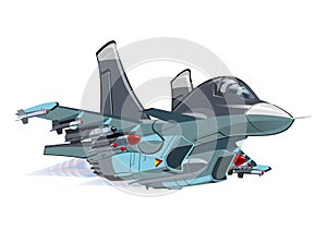 Cartoon Fighter - Bomber Su-34 Fullback