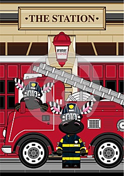Cartoon Fireman Zebra
