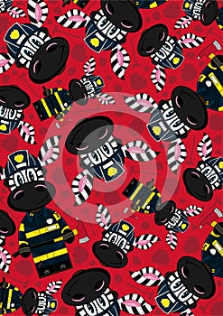 Cartoon Fireman Zebra