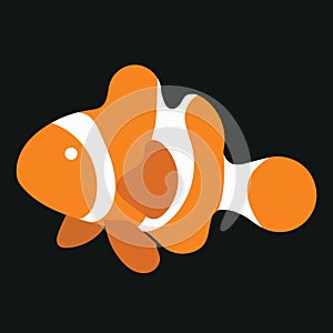 Cartoon fish. Funny sea fish. Vector illustration for children. Logo.