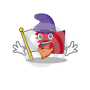 Cartoon flag bahrain isolated in character elf