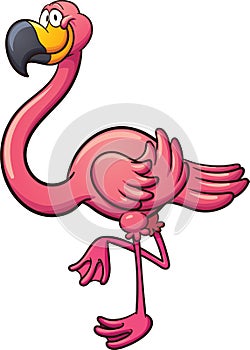 Cartoon flamingo