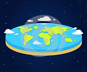 Cartoon flat earth
