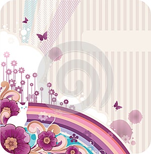 Cartoon floral background