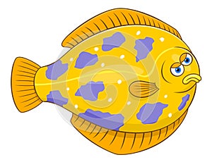 Cartoon flounder