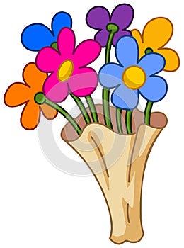 Cartoon flower bouquet photo