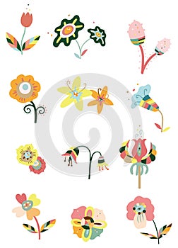 Cartoon flower icon