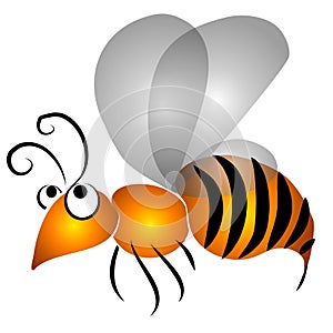 Cartoon Flying Wasp Clip Art