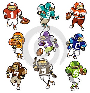 Cartoon football player icon