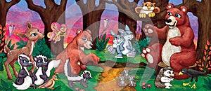 Cartoon Forest Animals
