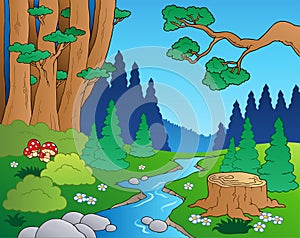 Cartoon forest landscape 1