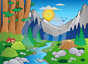 Cartoon forest landscape 2