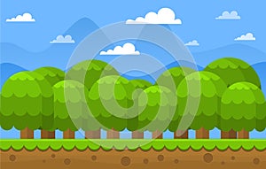 Cartoon Forest Video Game Background