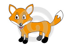 Cartoon fox - cute sweet, children illustration