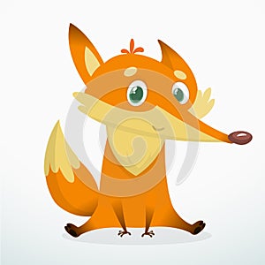 Cartoon fox illustrated. Vector icon. Foc cartoon mascot. photo