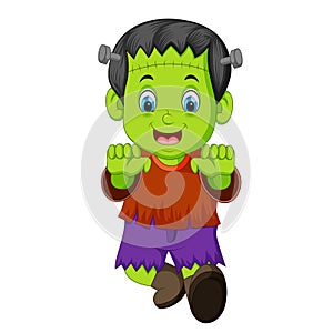 Cartoon Frankenstein kid