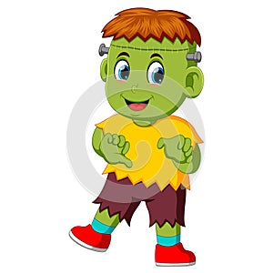Cartoon Frankenstein kid