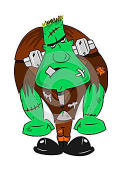A Cartoon Frankenstein Monster