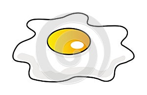 Cartoon fried egg