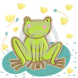 Cartoon frog