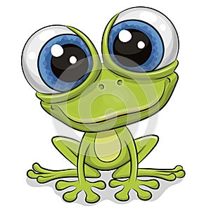 Cartoon Frog isolated on a white background