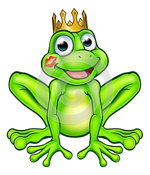 Cartoon Frog Prince Kiss
